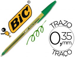 Bolígrafo Bic Cristal punta fina tinta verde